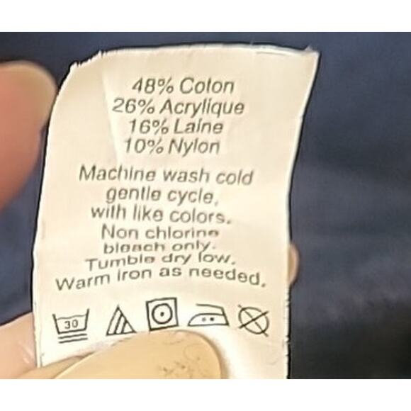 J. Crew Funnel Cowl Neck Wool Blend Sweater Sweatshirt Blue Women’s XS EUC - Picture 8 of 9